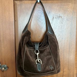 Dooney & Bourke Brown Suede Hobo Bag - J6535051